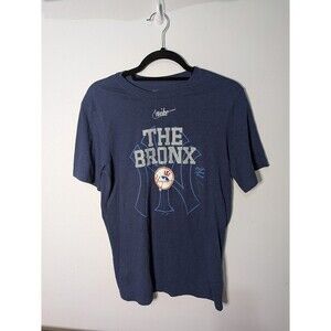 Nike The Bronx NY Yankees T-Shirt Navy Blue Baseball Performance Tee EUC sz S